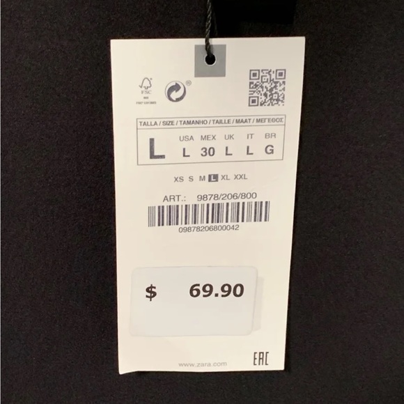 Zara beaded collar mini dress size L - Picture 16 of 16